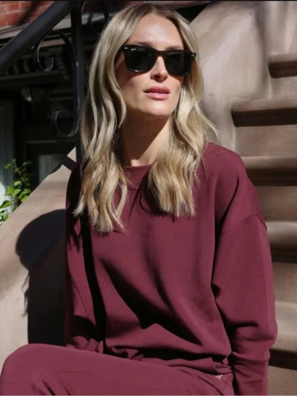 Rhone Women’s DreamGlow Crewneck Pullover Comfort Sweatshirt Burgundy Size S